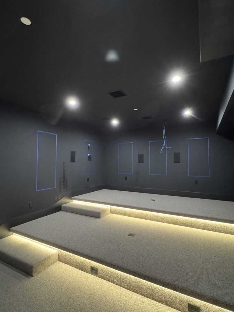 Image of painted movie theater in a home