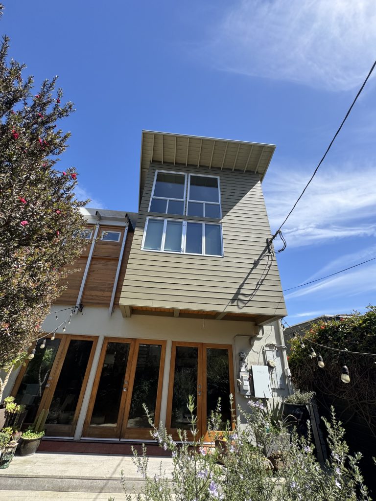 Image of prepped and painted siding 
