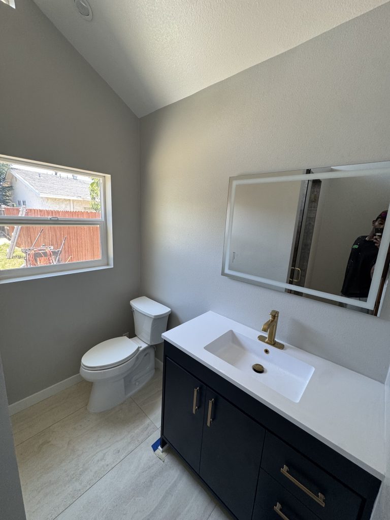Image of newly built bathroom
